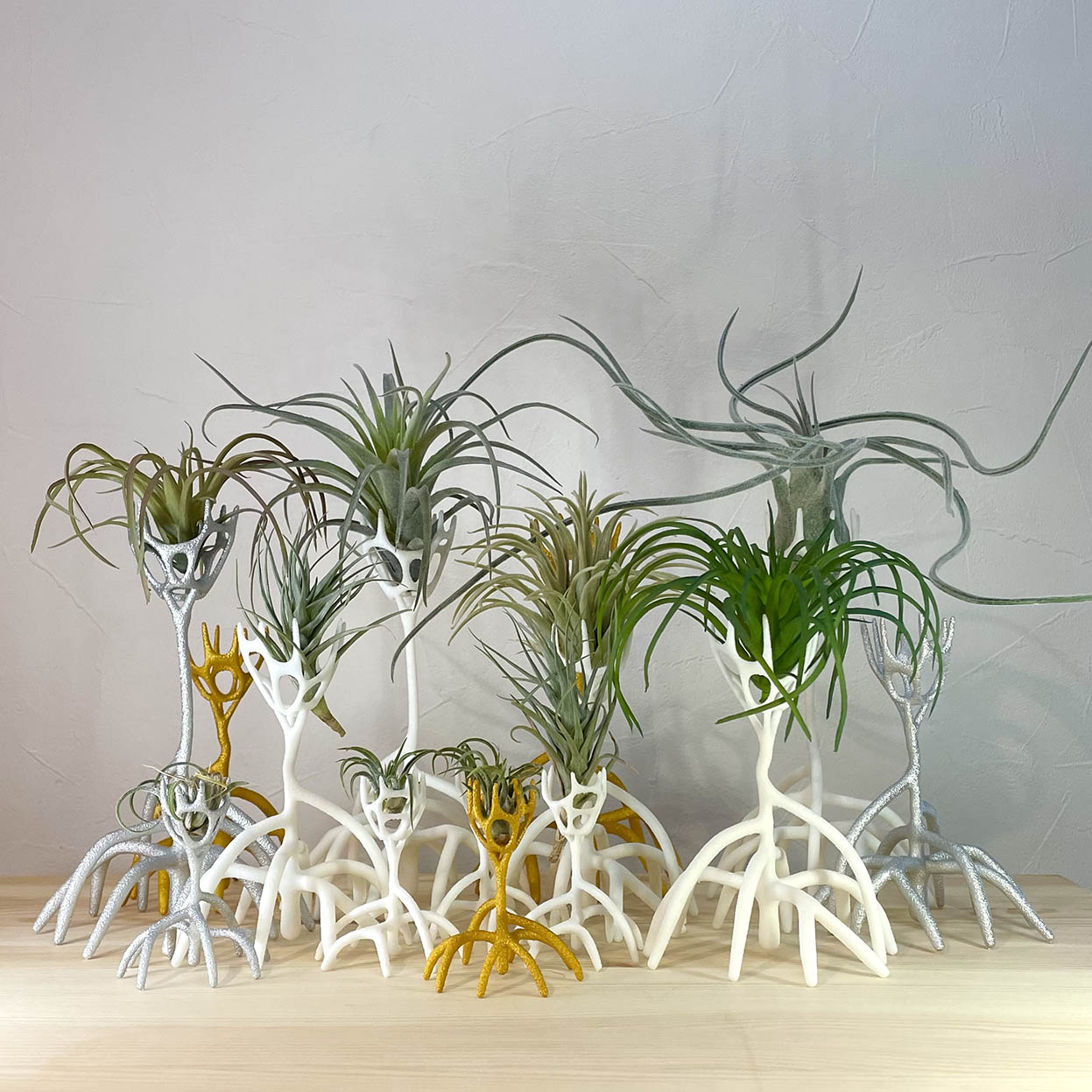 plants base hirugi002(3Dプリントプランツベース中)白